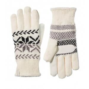 NEW ISOTONER women's chenille snowflake gloves in ewe